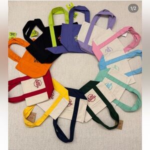 Trader Joe’s 3 generation set mini canvas tote bags 12 piece collection NEW NWT